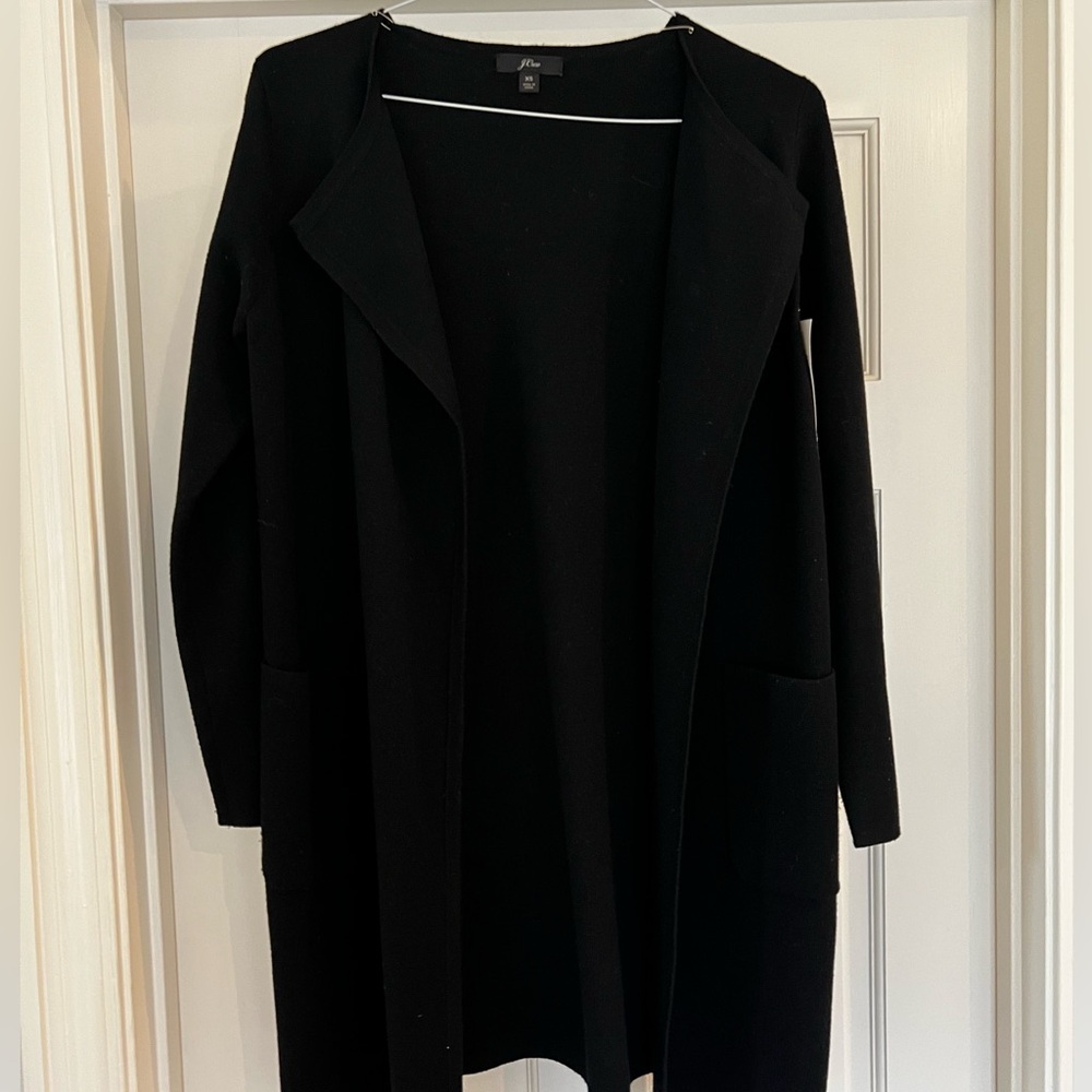 J. Crew Classic Black Knit Cardigan XS
